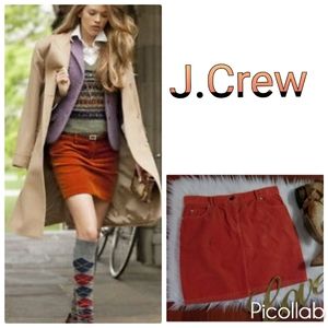 J.Crew Rust Corduroy Skirt